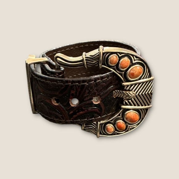 Barse Studio Gemstone Leather Buckle Bracelet - Picture 1 of 6